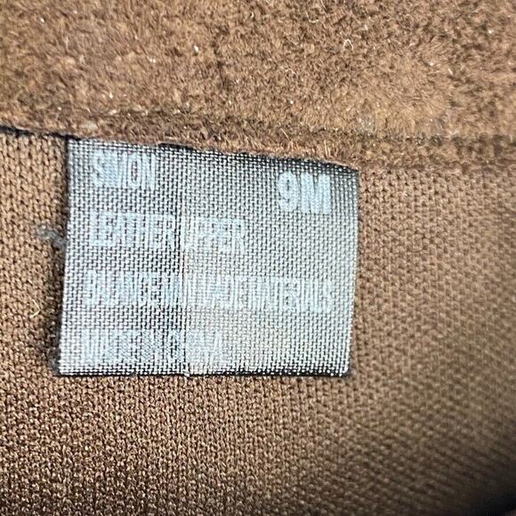 Markon Boots Womens 9M Brown Suede Leather Simon Fold Down Mid Calf Slouch - Picture 3 of 10